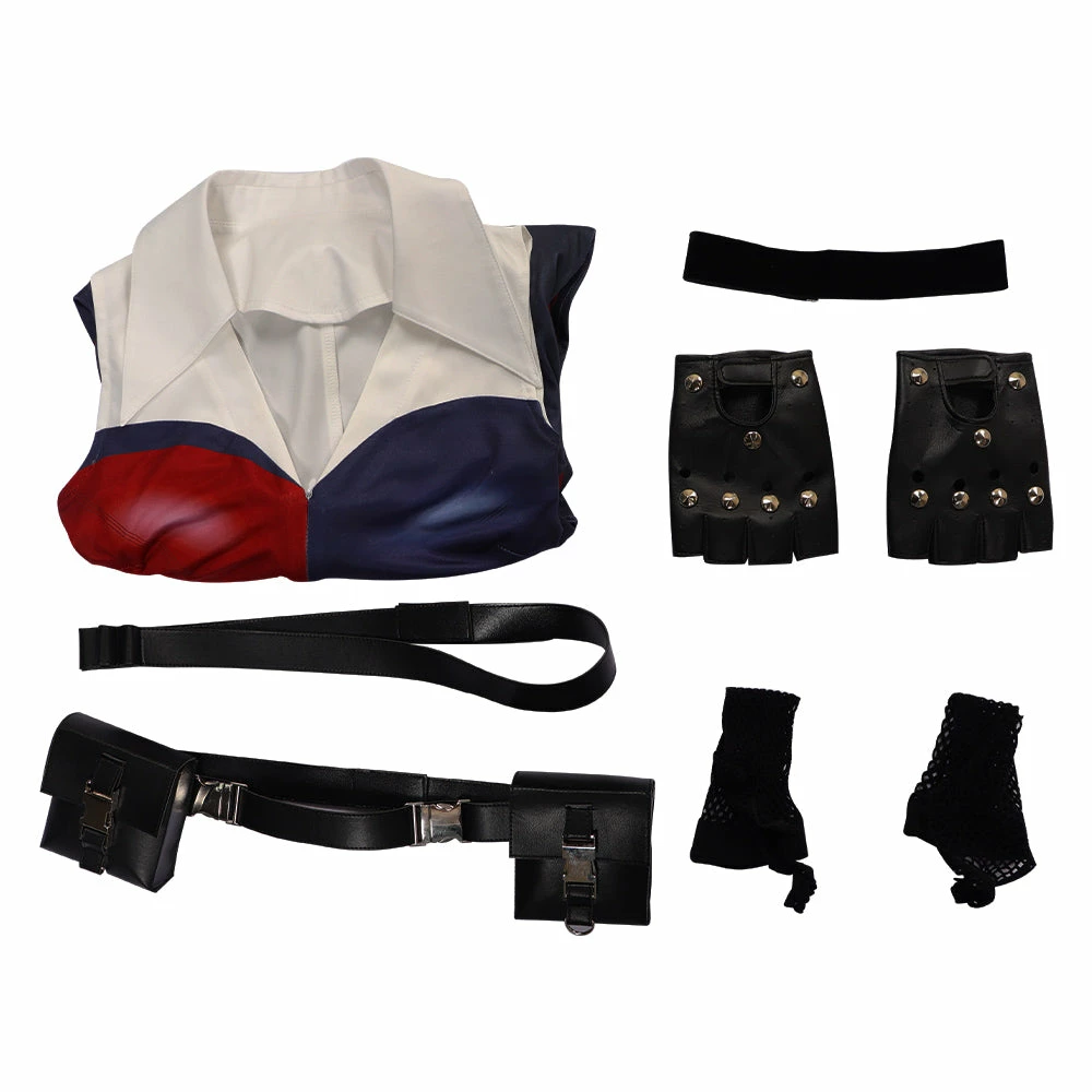 Mortal Kombat Harleen Onesies Rouge Combinaison Cosplay Costume 11 Mortal Kombat Harleen Onesies Rouge Combinaison Cosplay Costume – Image 9