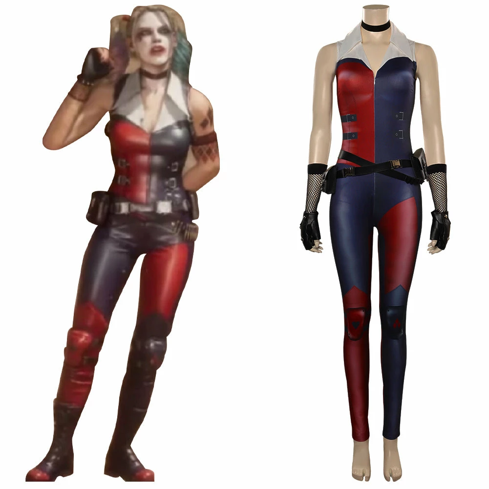 Mortal Kombat Harleen Onesies Rouge Combinaison Cosplay Costume 3 Mortal Kombat Harleen Onesies Rouge Combinaison Cosplay Costume