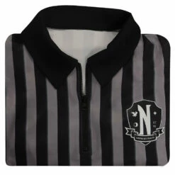 Adulte Wednesday Addams Manches Courtes Noir Cosplay Costume -NEWCOSSKY Soldes 15003696 7