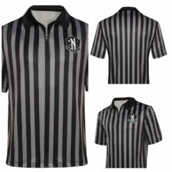 Adulte Wednesday Addams Manches Courtes Noir Cosplay Costume -NEWCOSSKY Soldes 15003696 costumebuy2009