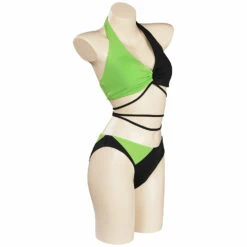 Kim Possible Shego Maillot De Bain Deux Piece Cosplay Costume -NEWCOSSKY Soldes 15003969 4