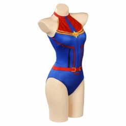Captain Carol Danvers Maillot De Bain Cosplay Costume -NEWCOSSKY Soldes 15004010 4