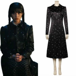 2022 Adulte Wednesday Addams The Addams Family Mercredi Robe Cosplay Costume