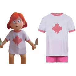 2022 Film Alerte Rouge Meilin Lee Enfant Pyjamas Cosplay Costume