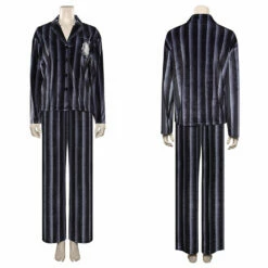 Adulte Femme Wednesday Addams Pyjamas Uniform Cosplay Costume Carnaval