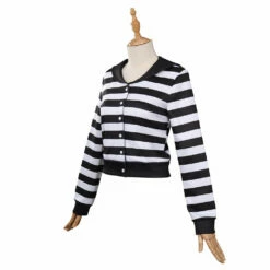 Adulte Wednesday Addams Rayures T-Shirt Cosplay Costume Carnaval -NEWCOSSKY Soldes 15008428 2