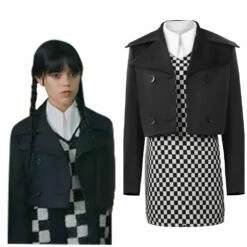 TV Adulte Wednesday Addams Wednesday Top Cosplay Costume Carnaval