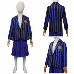 Enfant Wednesday Addams Wednesday Bleu Uniforme Scolaire Ensemble Cosplay Costume 13 Enfant Wednesday Addams Wednesday Bleu Uniforme Scolaire Ensemble Cosplay Costume -NEWCOSSKY Soldes 15008446 costumebuy2009