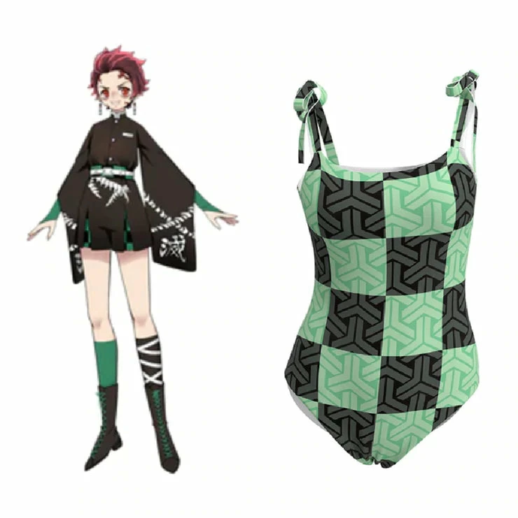 Demon Slayer: Kimetsu No Yaiba Kamado Tanjirou Maillot De Bain Cosplay Costume 3 Demon Slayer: Kimetsu No Yaiba Kamado Tanjirou Maillot De Bain Cosplay Costume