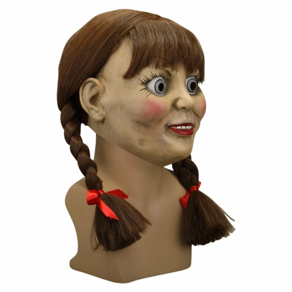 2019 Annabelle : La Maison Du Mal Annabelle Masque&Perruque Cosplay Accessoire – Image 4