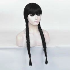 Wednesday Addams Wednesday Cosplay Perruque -NEWCOSSKY Soldes 20L7262 3