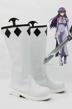 Akame Ga KILL! Night Raid Bottes Blanches Cosplay Chaussures