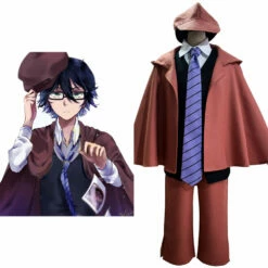 Adulte Bungo Stray Dogs Edogawa Rampo Uniform Cosplay Costume Carnaval Suit
