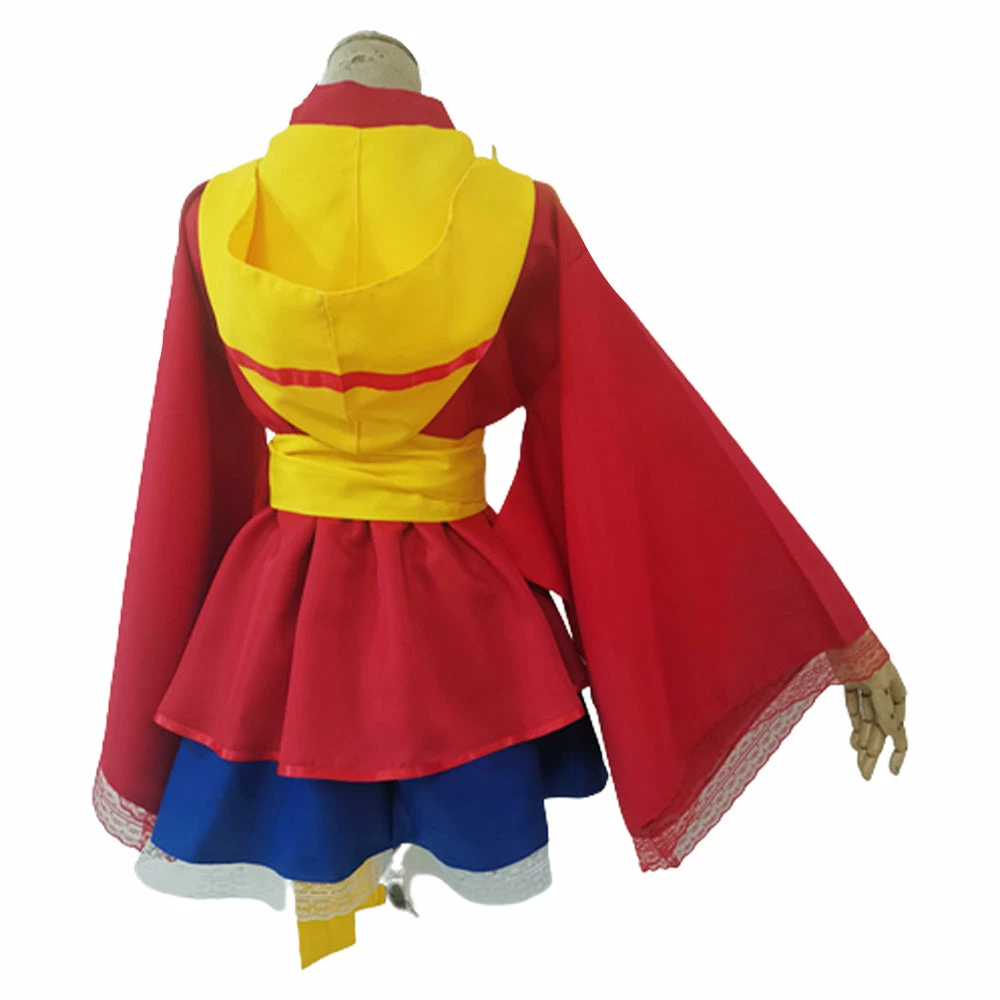 One Piece Monkey D. Luffy Lolita Cosplay Costume 4 One Piece Monkey D. Luffy Lolita Cosplay Costume – Image 2