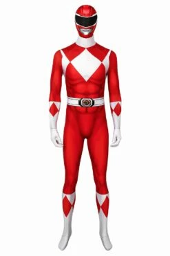 Power Rangers : Mighty Morphin Ranger Rouge Cosplay Costume