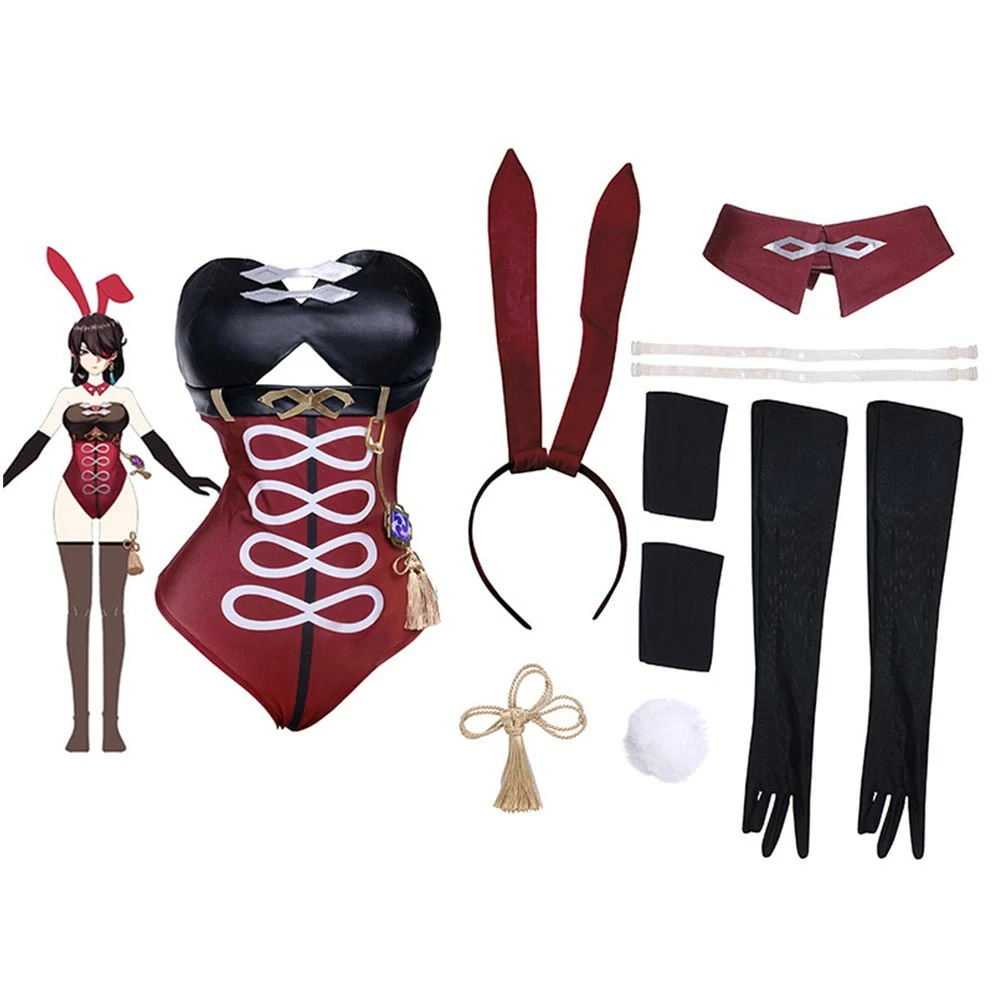 Genshin Impact Beidou Bunny Girl Jeu Cosplay Costume 7 Genshin Impact Beidou Bunny Girl Jeu Cosplay Costume – Image 5