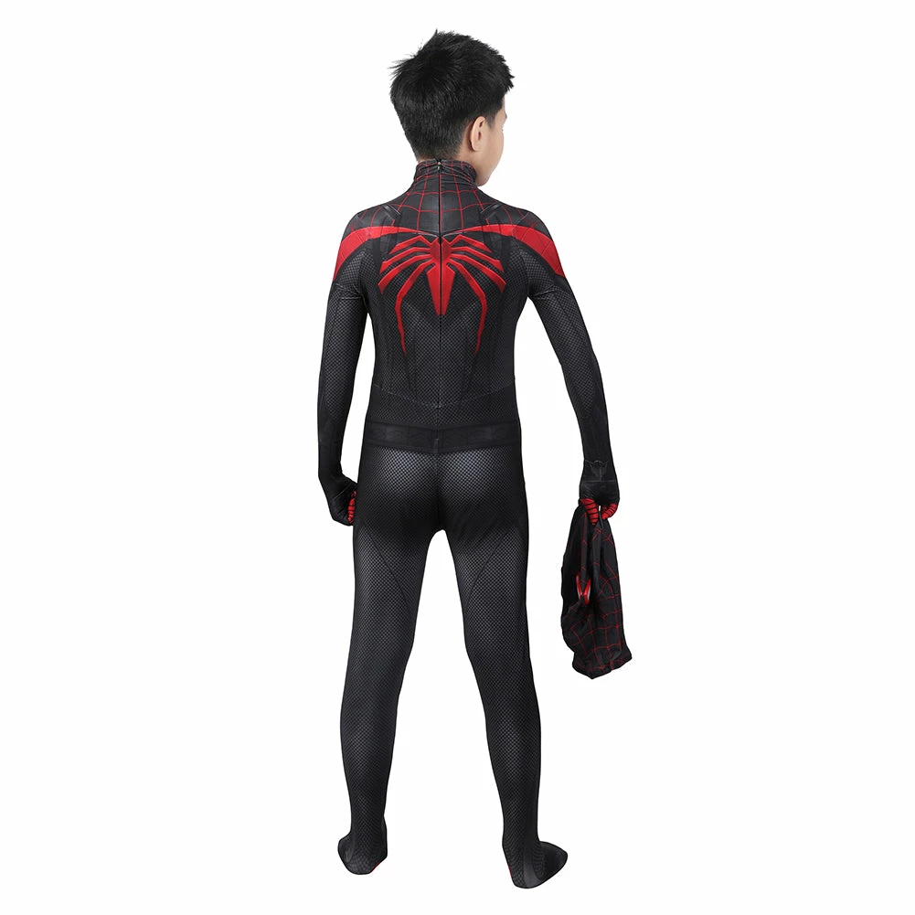 Spider-man Spiderman Enfant PS5 Miles Morales Combinaison Cosplay Costume Carnival Halloween 5 Spider-man Spiderman Enfant PS5 Miles Morales Combinaison Cosplay Costume Carnival Halloween – Image 3