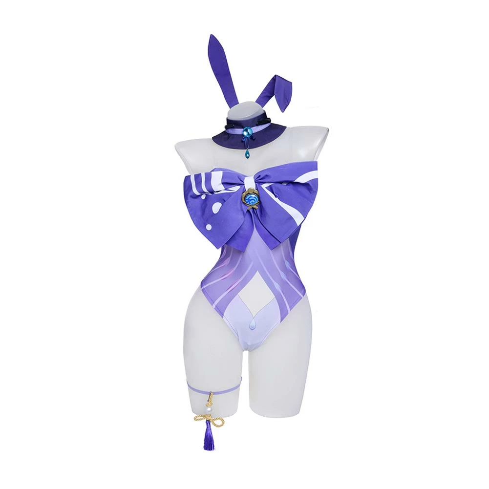 Genshin Impact Sangonomiya Kokomi Bunny Girls Cosplay Costume 5 Genshin Impact Sangonomiya Kokomi Bunny Girls Cosplay Costume – Image 3