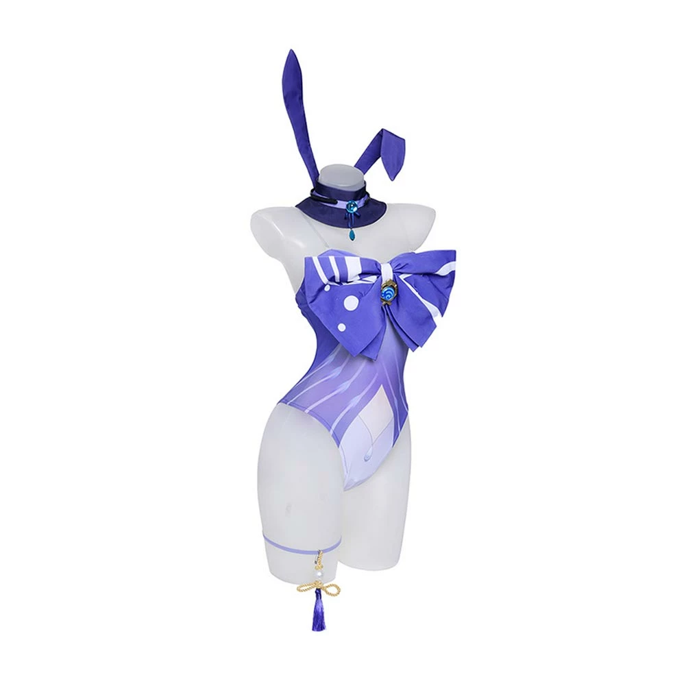 Genshin Impact Sangonomiya Kokomi Bunny Girls Cosplay Costume 6 Genshin Impact Sangonomiya Kokomi Bunny Girls Cosplay Costume – Image 4