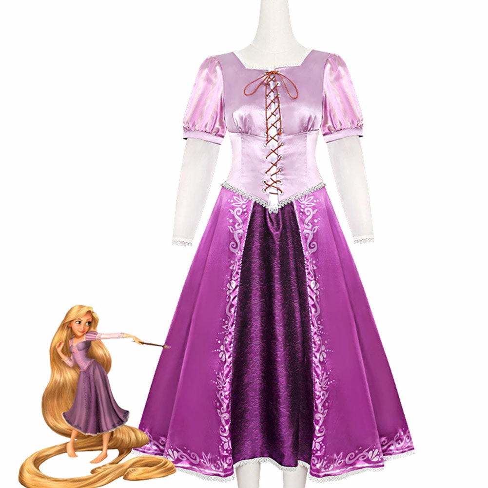 Enfant Enchanted Rapunzel Cosplay Costume Robe Carnaval Halloween 3 Enfant Enchanted Rapunzel Cosplay Costume Robe Carnaval Halloween
