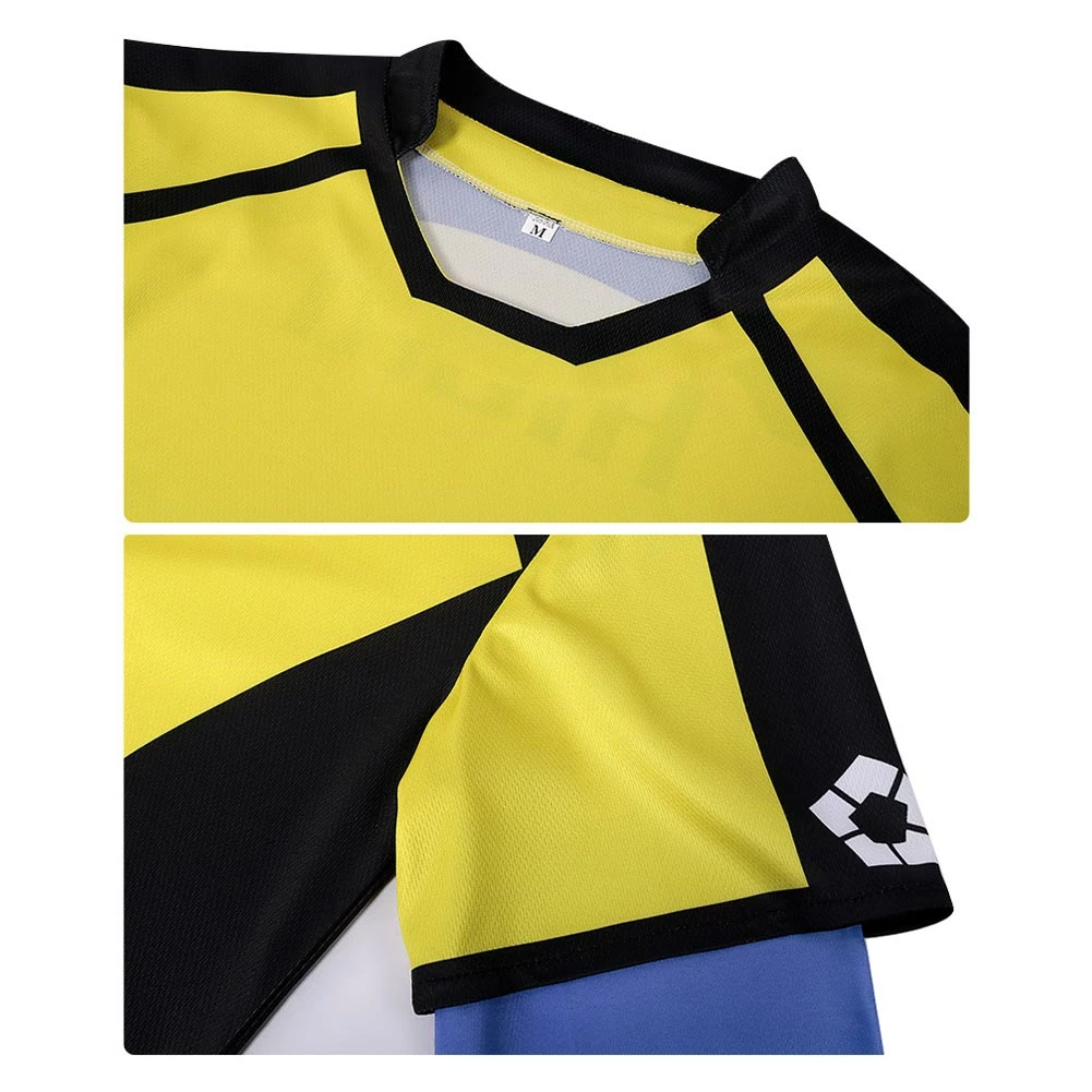 Anime Blue Lock Gagamaru Gin N° 1 Jaune Adulte Cosplay Costume 7 Anime Blue Lock Gagamaru Gin N° 1 Jaune Adulte Cosplay Costume – Image 5