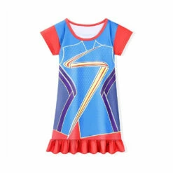 2022 Ms. Marvel Enfant Pyjama Cosplay Costume