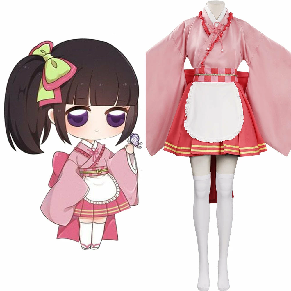 Demon Slayer Kimetsu No Yaiba Tsuyuri Kanao Maids Cosplay Costume 3 Demon Slayer Kimetsu No Yaiba Tsuyuri Kanao Maids Cosplay Costume