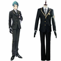 Twisted Wonderland Azul/Floyd/Jade Uniforme Halloween Carnaval Cosplay Costume