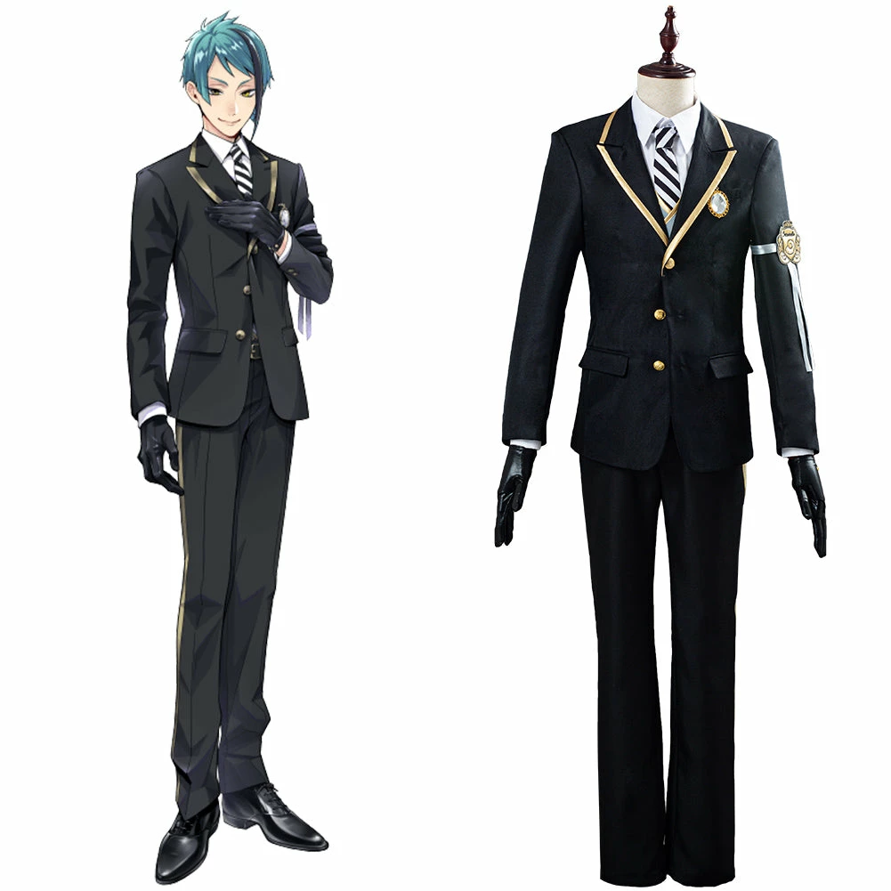 Twisted Wonderland Azul/Floyd/Jade Uniforme Halloween Carnaval Cosplay Costume 3 Twisted Wonderland Azul/Floyd/Jade Uniforme Halloween Carnaval Cosplay Costume