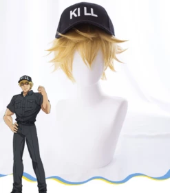 Cells At Work! Lymphocyte T Killer Cosplay Perruque Accessoires