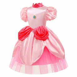 Enfant Super Mario Bros Peach Princess Cosplay Costume -NEWCOSSKY Soldes 3a3491c6c2291ea7096a3f749b6f4893