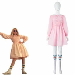 Stranger Things 11 Robe Rose Cosplay Costume