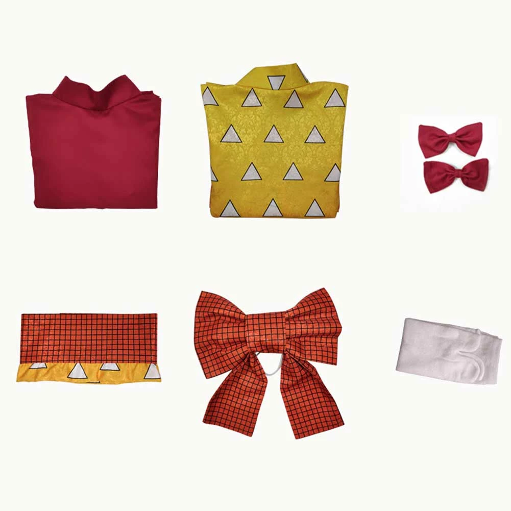 Demon Slayer Kimetsu No Yaiba S2 Agatsuma Zenitsu Kimono Enfant Cosplay Costume 8 Demon Slayer Kimetsu No Yaiba S2 Agatsuma Zenitsu Kimono Enfant Cosplay Costume – Image 6