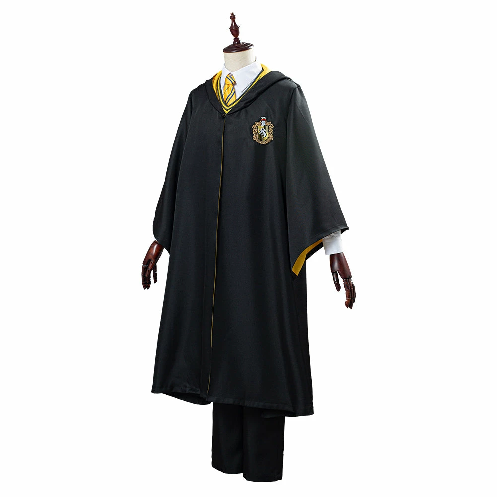 Harry Potter Uniforme Scolaire Hufflepuff Robe Cape Tenue Halloween Carnaval Cosplay Costume 7 Harry Potter Uniforme Scolaire Hufflepuff Robe Cape Tenue Halloween Carnaval Cosplay Costume – Image 5