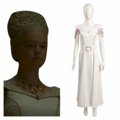 House Of The Dragon Rhaenyra Targaryen Robe Blanche Cosplay Costume