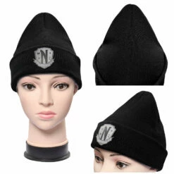 Wednesday Addams Cosplay Noir Casquette Chapeau Costume Accessoire -NEWCOSSKY Soldes 600800 costumebuy2009