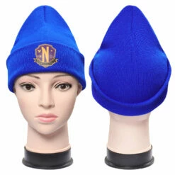Adulte Wednesday Addams Cosplay Blue Casquette Chapeau Costume Accessoire