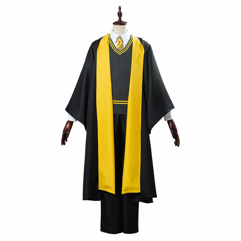 Harry Potter Uniforme Scolaire Hufflepuff Robe Cape Tenue Halloween Carnaval Cosplay Costume 3 Harry Potter Uniforme Scolaire Hufflepuff Robe Cape Tenue Halloween Carnaval Cosplay Costume