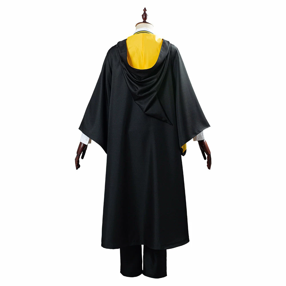 Harry Potter Uniforme Scolaire Hufflepuff Robe Cape Tenue Halloween Carnaval Cosplay Costume 5 Harry Potter Uniforme Scolaire Hufflepuff Robe Cape Tenue Halloween Carnaval Cosplay Costume – Image 3