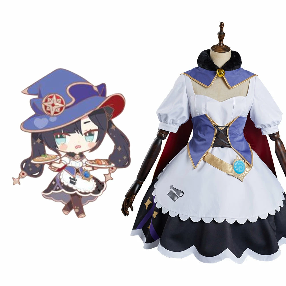 Genshin Impact Mona Maid Costume Cosplay 3 Genshin Impact Mona Maid Costume Cosplay