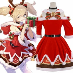 Genshin Impact Barbara Noël Robe Cosplay Costume