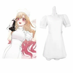 Sexy Cosplay Doll Kitagawa Marin Infirmière Robe Blanche Cosplay Costume
