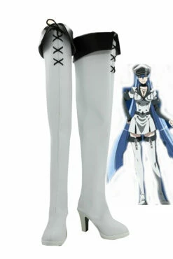 Akame Ga KILL! Esdeath General D'Empire Bottes Cosplay Chaussures
