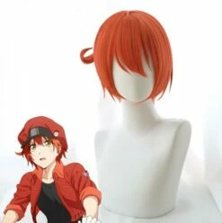 Cells At Work! Erythrocite Red Blood Cell Cosplay Perruque