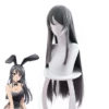 Seishun Buta Yarou Sakurajima Mai Bunny Girl Cosplay Perruque -NEWCOSSKY Soldes Seishun Buta Yarou Sakurajima Mai Bunny Girl Cosplay Peruque