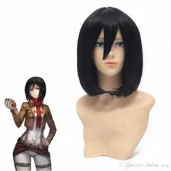Shingeki No Kyojin Attack On Titan Mikasa Ackerman Cosplay Perruque