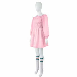 Stranger Things 11 Robe Rose Cosplay Costume -NEWCOSSKY Soldes a1391783d70664f9c221735daec8fd03