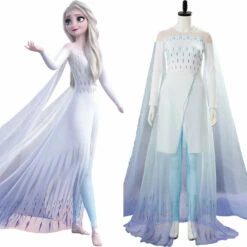 La Reine Des Neiges 2 Frozen 2 Elsa Ahtohallan Robe Blanche Cosplay Costume