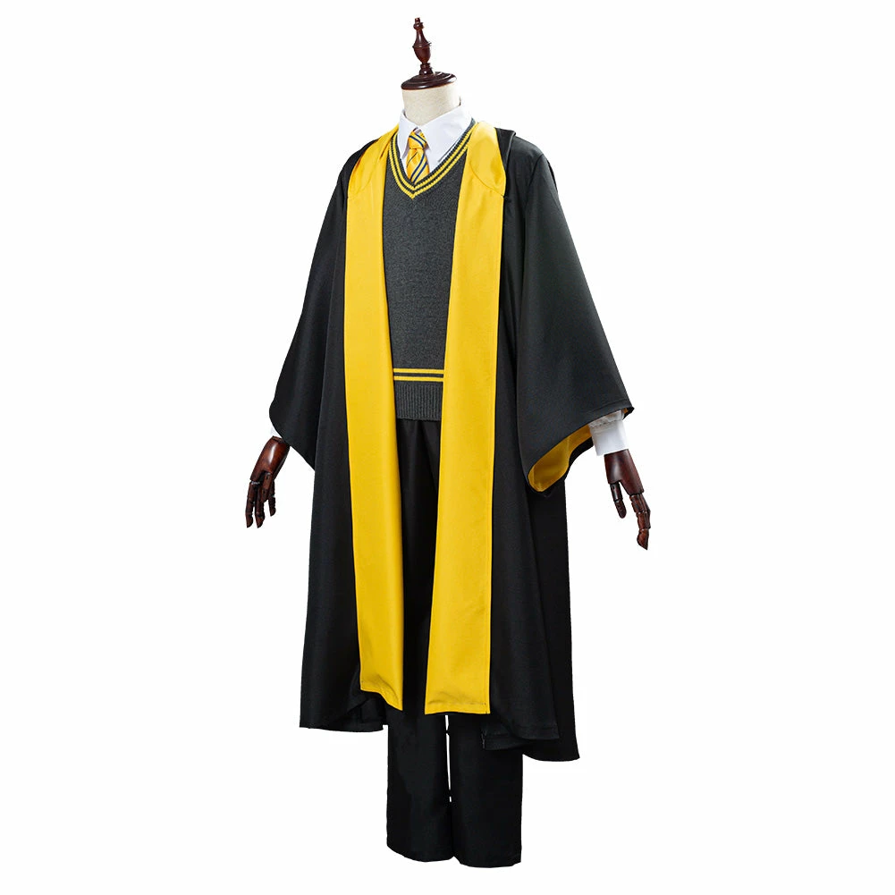 Harry Potter Uniforme Scolaire Hufflepuff Robe Cape Tenue Halloween Carnaval Cosplay Costume 4 Harry Potter Uniforme Scolaire Hufflepuff Robe Cape Tenue Halloween Carnaval Cosplay Costume – Image 2