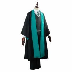 Harry Potter Uniforme Scolaire Slytherin Robe Cape Tenue Halloween Carnaval Cosplay Costume -NEWCOSSKY Soldes b4a32cb2b1ea56efdde69fc44e2249a7